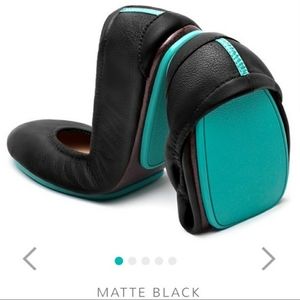 TIEKS Matte Black Leather Ballet Flat Size 8